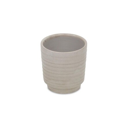 Gardencontrol Rippled Ceramic Planter White GA2842336